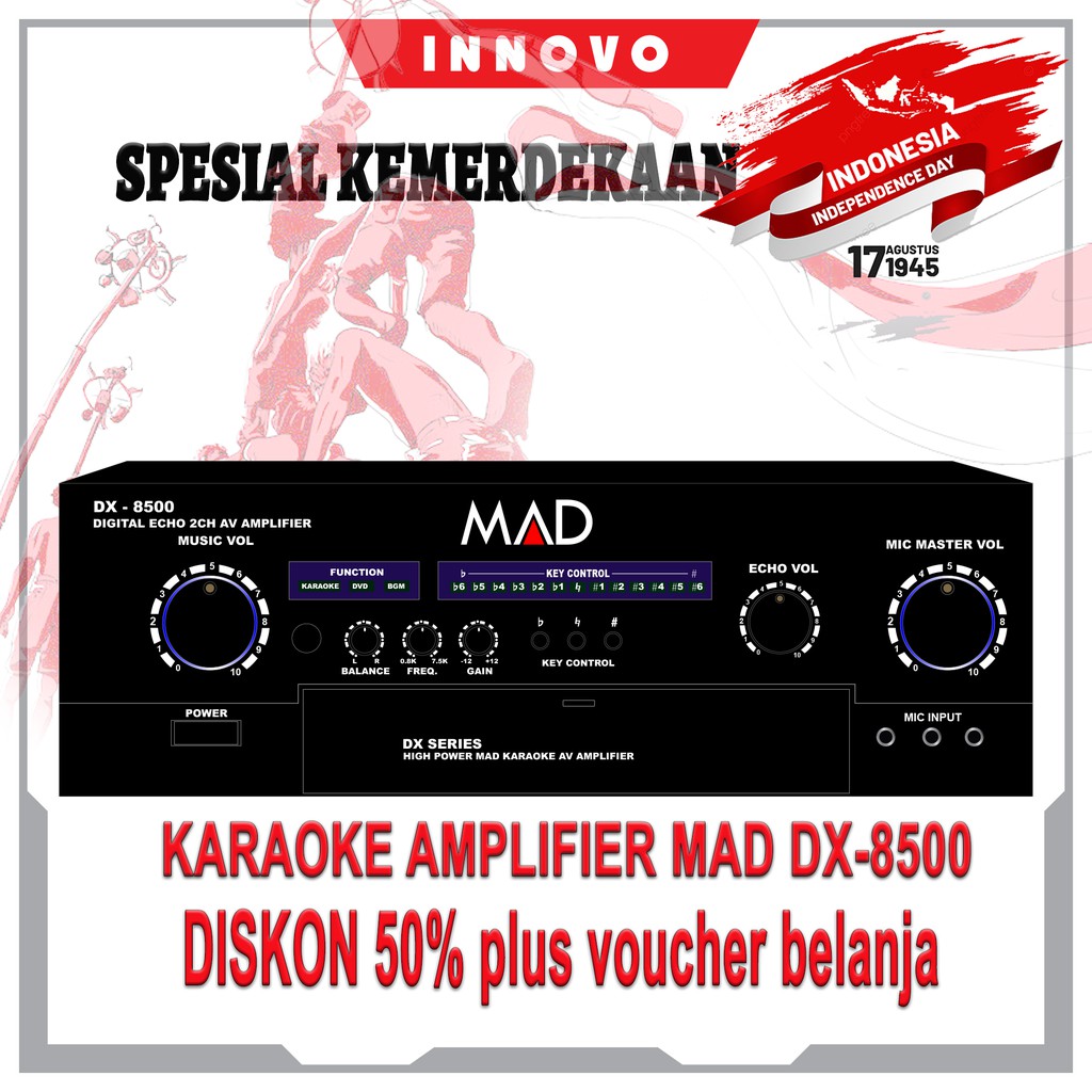 Innovo Amplifier MAD DX8500 Musik Karaoke