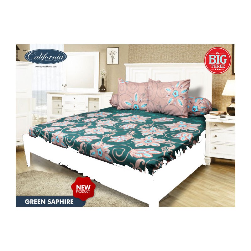  Sprei  CALIFORNIA  180x200 motif  GREEN SAPPHIRE 180 King 