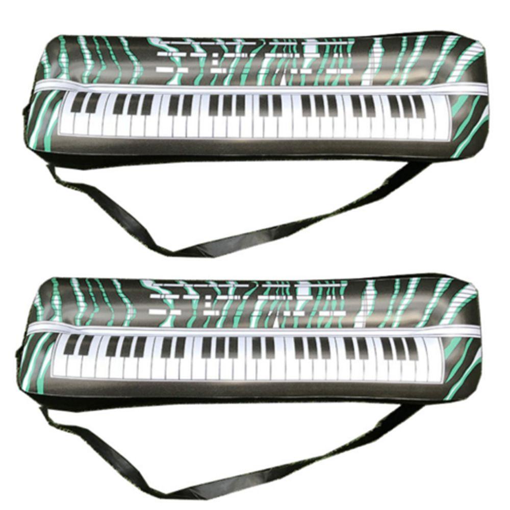 R-flower 2Pcs / Set Mainan Simulasi Piano / Keyboard Elektrik Bahan PVC Untuk Properti Photo Booth / Pesta Anak