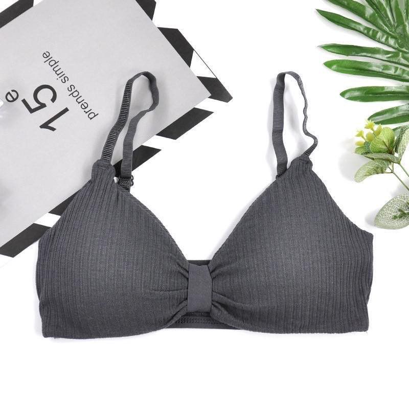 [ LINGERIE MASTER ] - (B-4) Sport bra BH BRA FASHION WANITA BAHAN HALUS BRA TANPA KAWAT LINGERIE MURAH SEXY IMPORT-B-4 dark gray