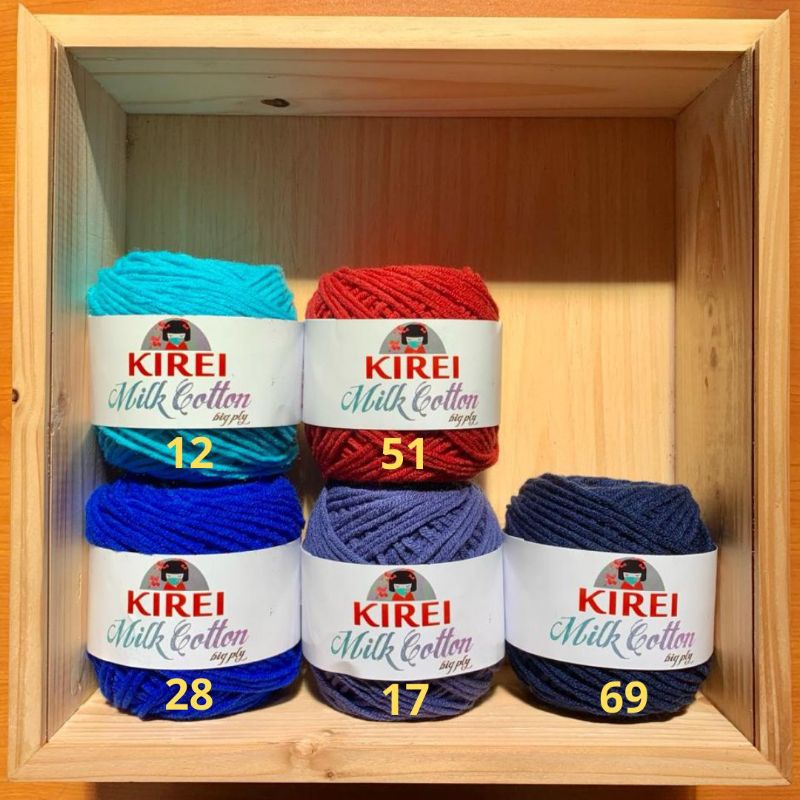 Benang Rajut Katun Impor Big ply/5ply Milk Cotton yarn crochet yarn Kirei - Masterpiece