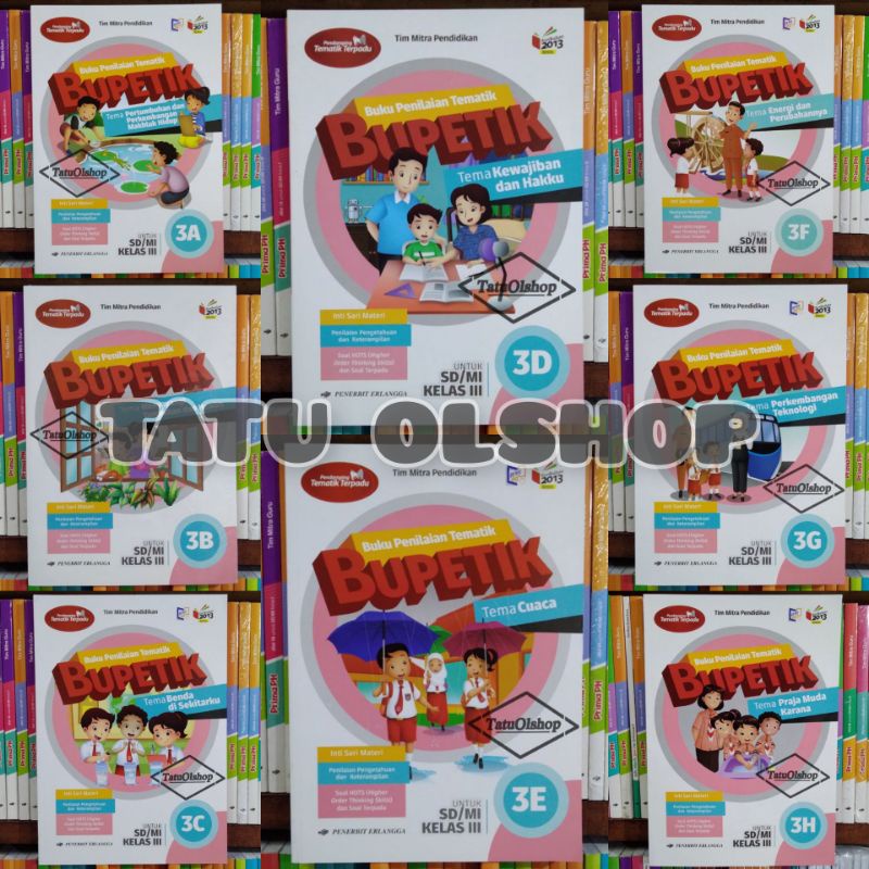 Buku Bupetik SD Kelas 3 Jilid 3a 3b 3c 3d 3e 3f 3g 3h Kurikulum 2013 Revisi Original