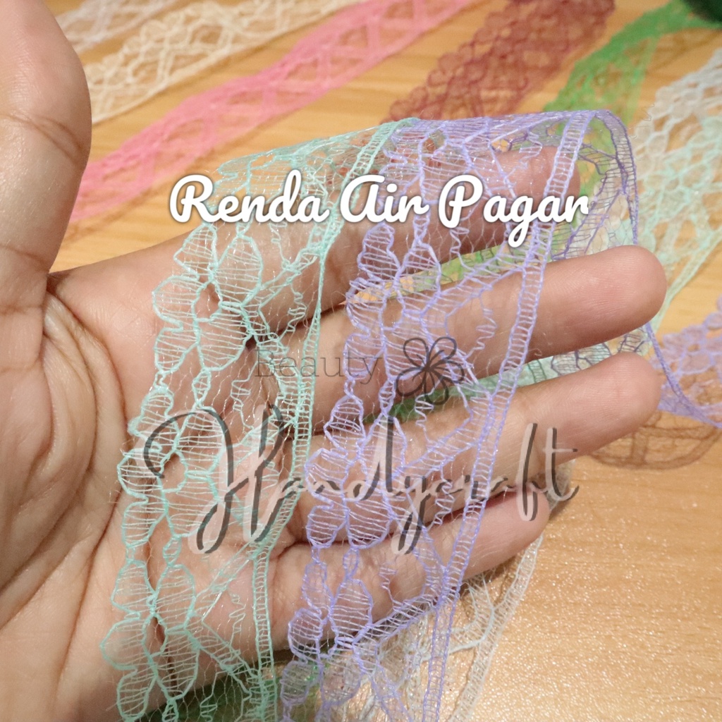 Renda air pagar per rol Renda Hijab kerudung gamis