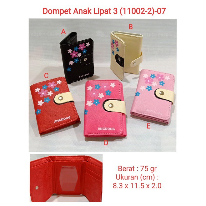 Dompet Anak &amp; Wanita Lipat 3 ( 11002-2 ) 07 Dompet Murah.