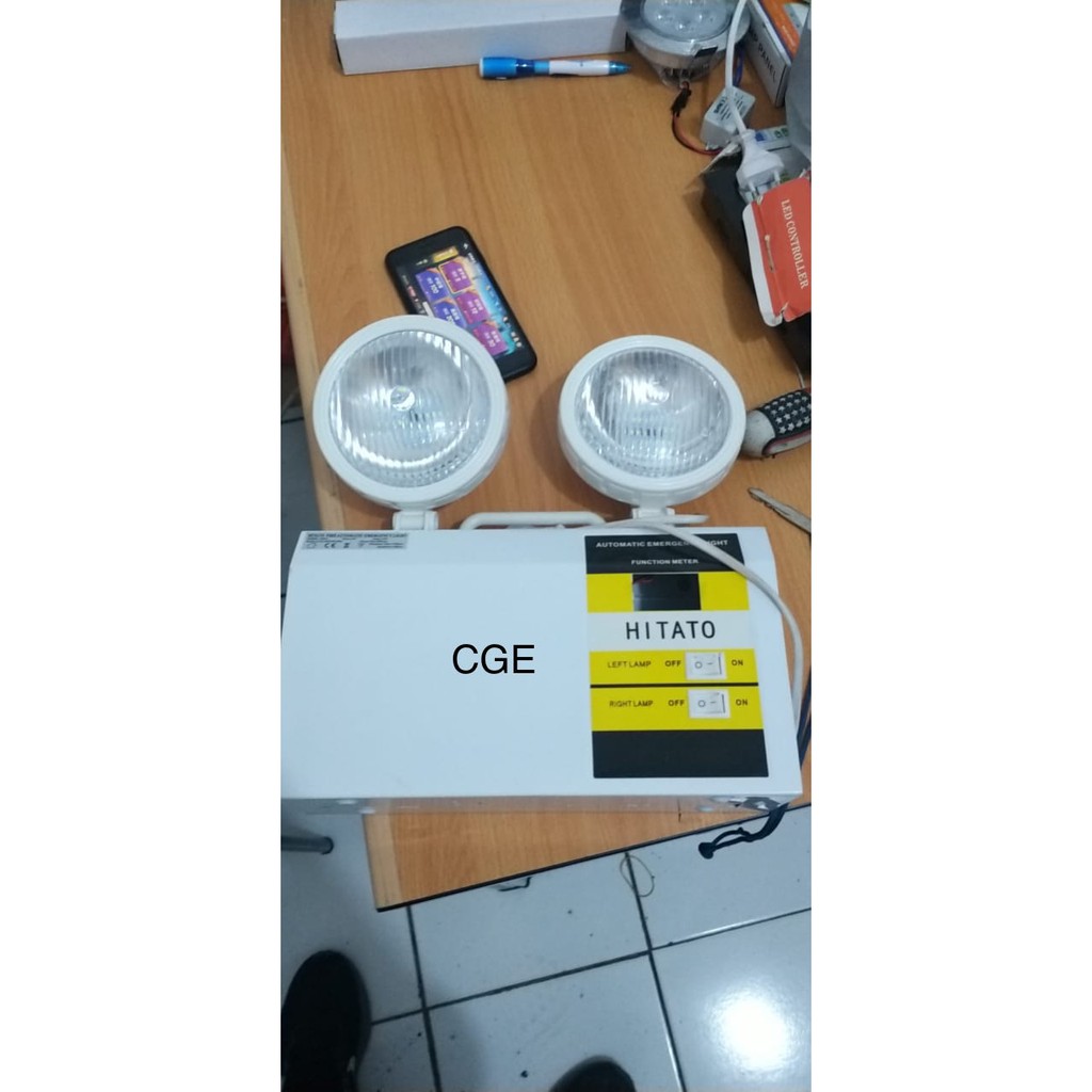 lampu emergency led 2 mata 2x3watt / lampu emergency led mata kucing