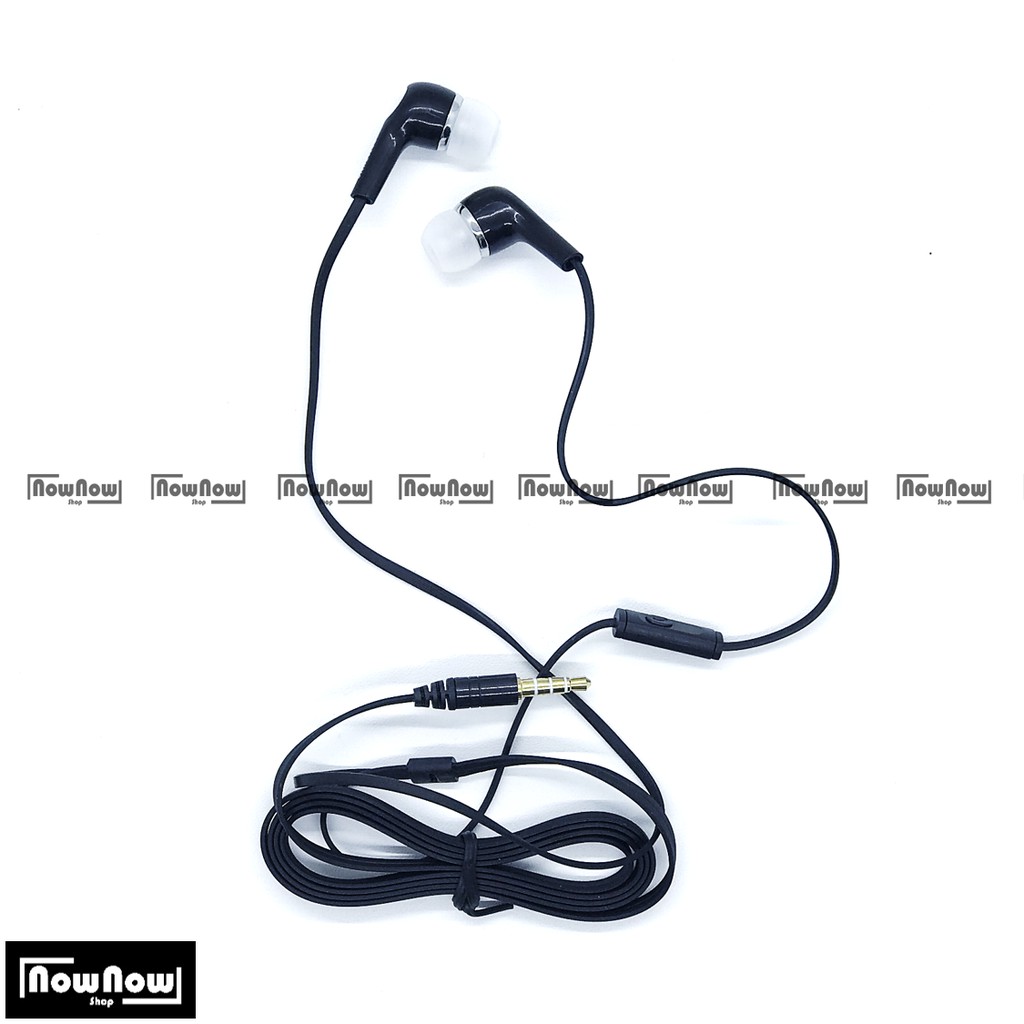 Headset Earphone Handsfree Stereo Samsung Hitam Ace Grand Young Core S4 S5 S6 S7 Note 2 3 4 5 8 A3