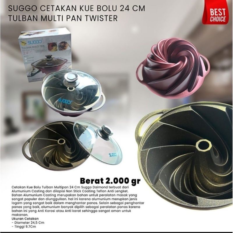 CETAKAN BOLU TULBAN MULTIPAN SUGGO 24cm