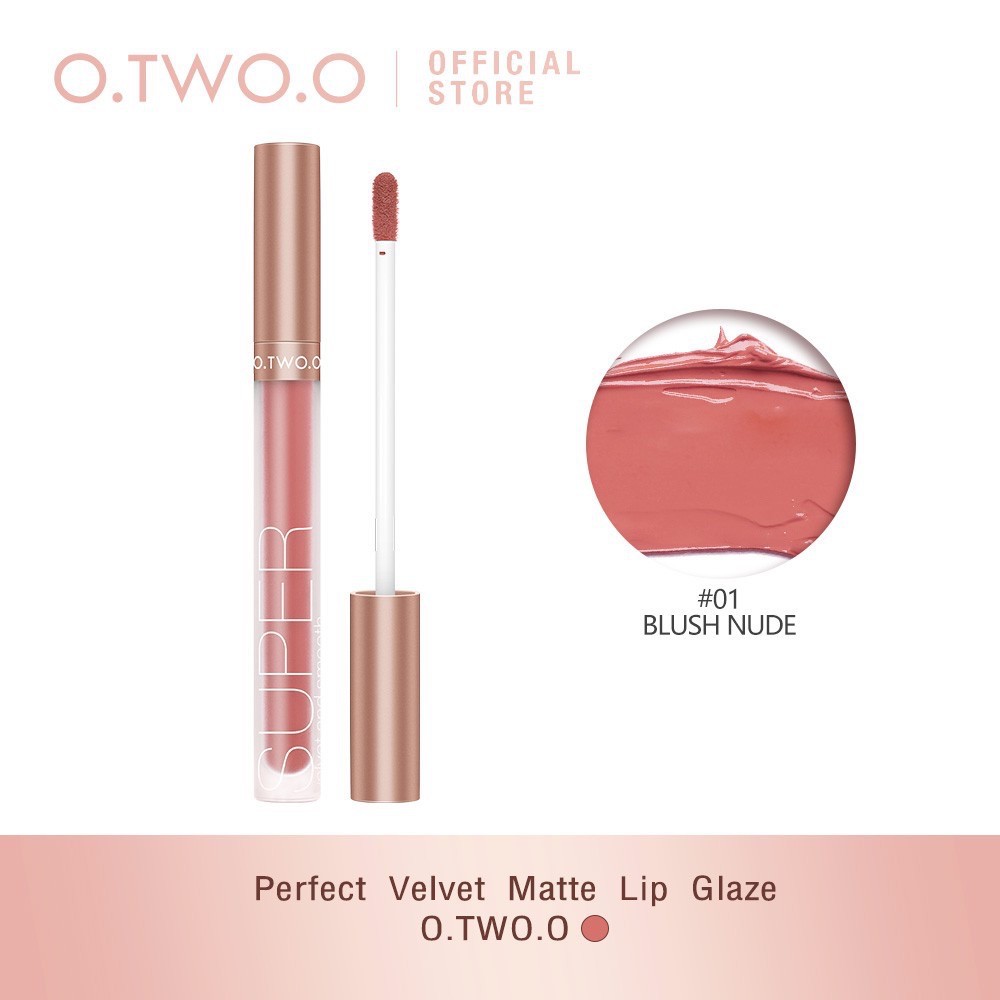 O.Two.O Lipgloss Honey Whisper Lip Velvet Matte Glazer Perfect Anti Air Tahan Lama 24 Jam OTWOO