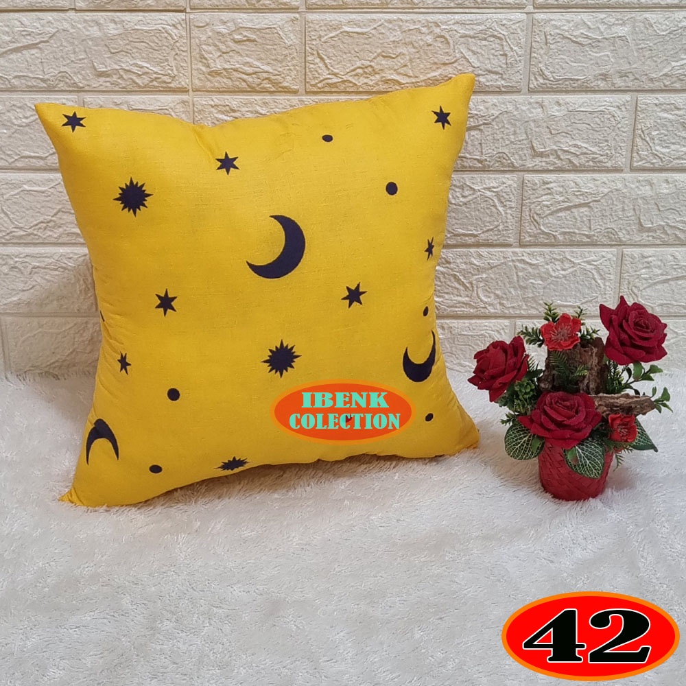 [ Paket hemat ] 1 Bantal Sofa 40X40 + Sarung Motif Minimalis MOTIF 01 sd 49