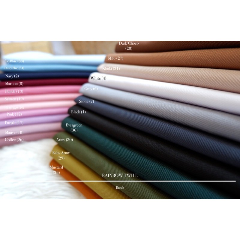 [BAHAN SAJA] KAIN RAINBOW TWILL
