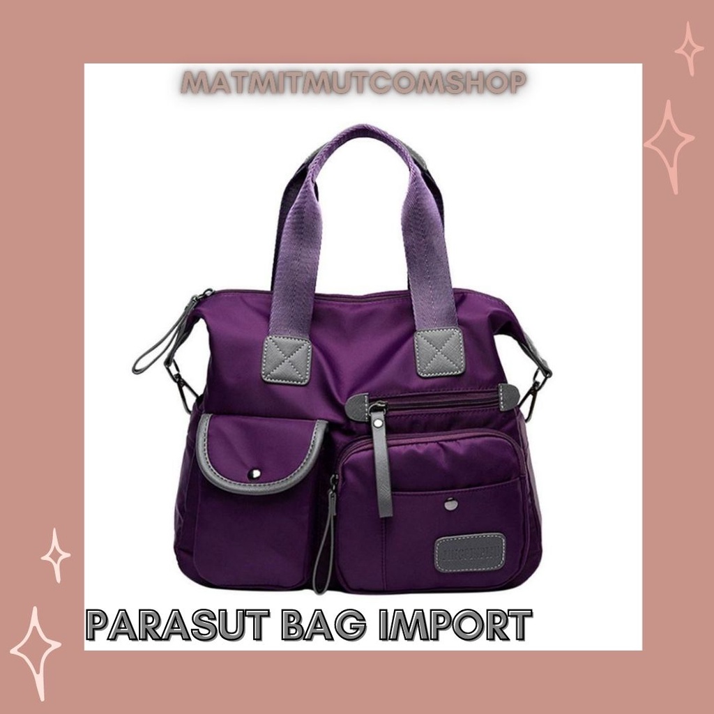TAS SELEMPANG WANITA IMPORT TAS PARASUT HAND BAG TAS  WATERPROOF ORIGINAL