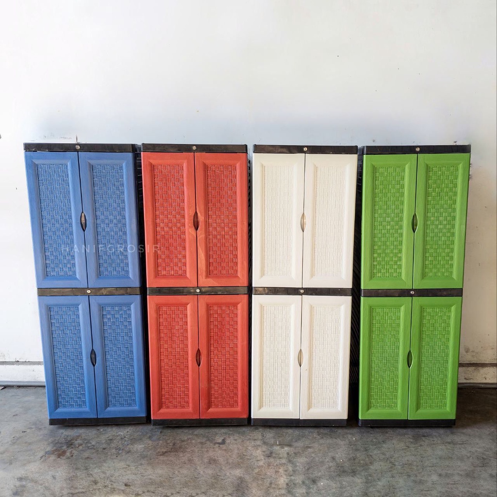 Lemari Pakaian plastik murah serbaguna sb plast 4 susun POLOS