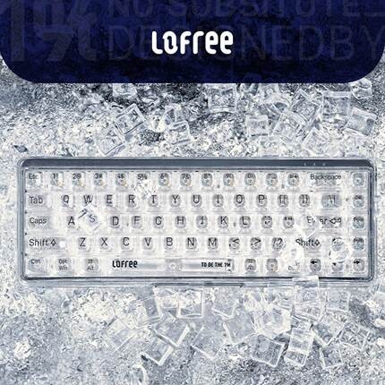 LOFREE 1% Trasparent White LED Wireless Mechanical Gaming Keyboard