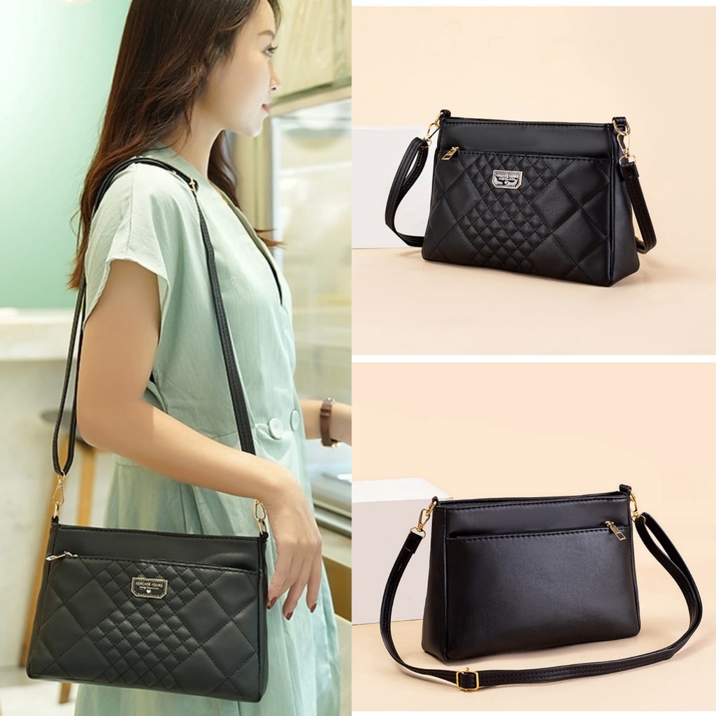 TAS SELEMPANG WANITA IMPORT FOREVER YOUNG KULIT HITAM REBENIA TA644B5 FASHION KOREA PREMIUM SLING BAG REMAJA KEKINIAN BRANDED CEWEK MURAH