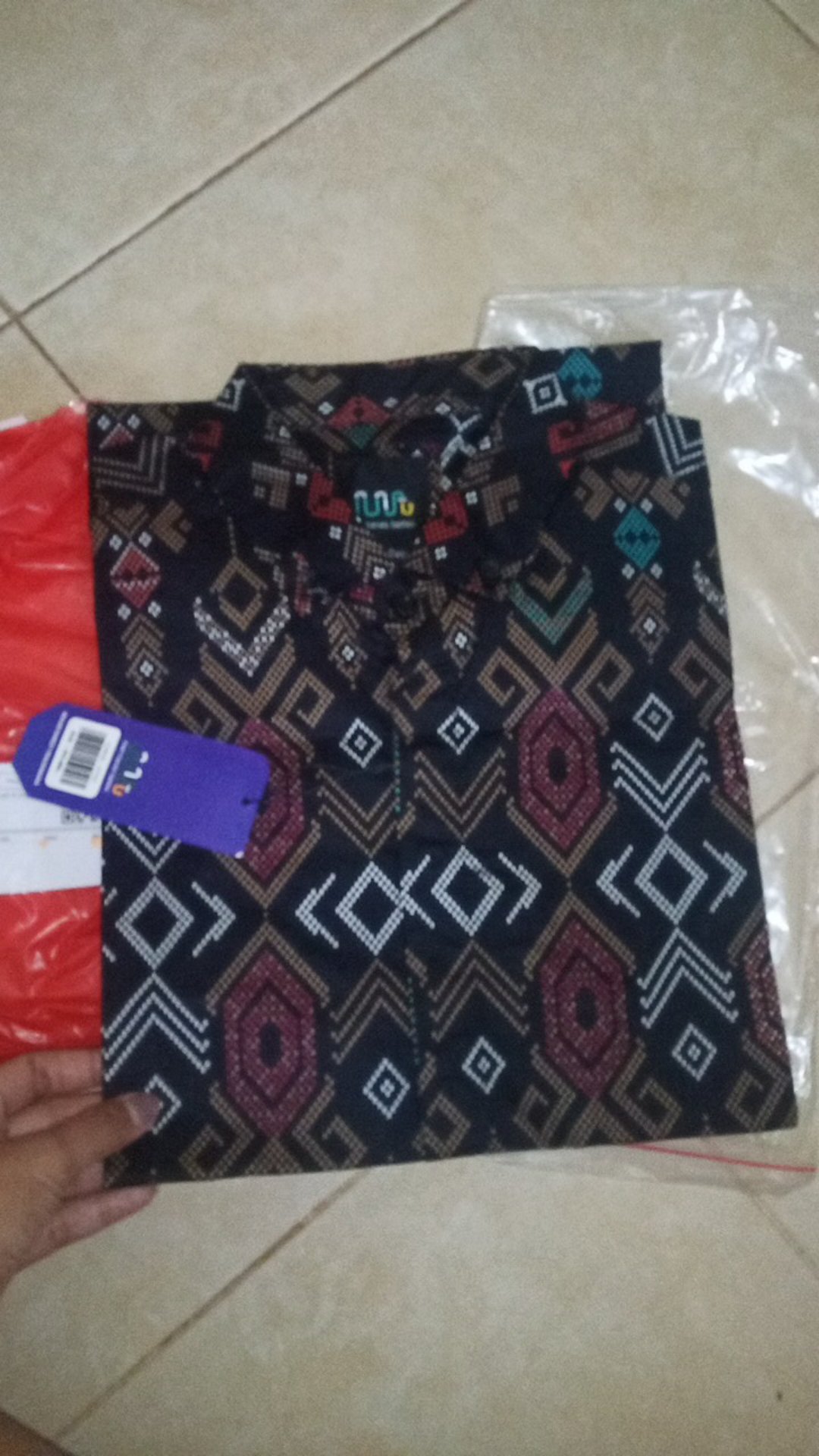 Dgm Fashion   Kemeja Batik Pria Lengan Pendek Songket Kemeja Tribal 6086