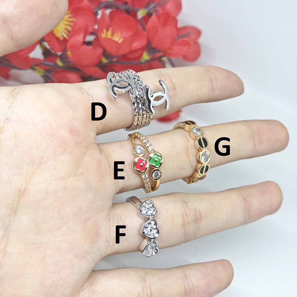 Cincin Wanita Fashion Xuping Hijau Merah Lapis Emas - BR436