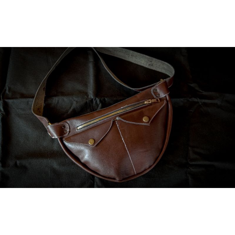 waist bag kulit asli