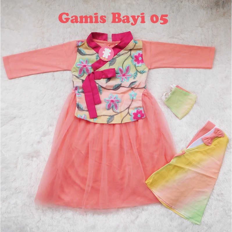 Baju Muslim Anak Bayi Perempuan Gamis Bayi