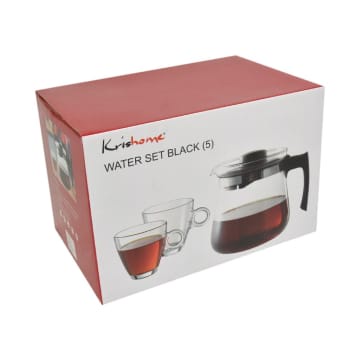 KRISHOME TEA POT/TEKO KACA/TEKO TEH/ TEKO SATU SET DENGAN CANGKIR/Promo Teko 1 Set/Ceret