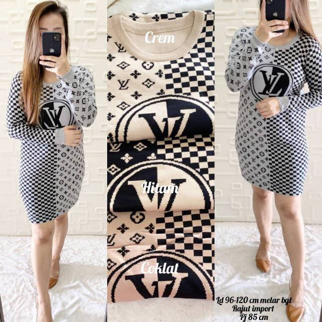 Dress LV rajut premium import