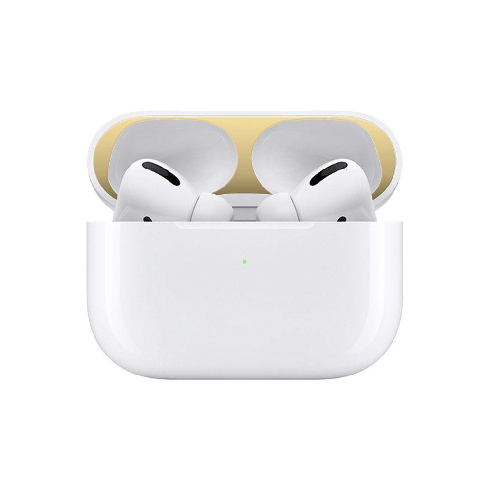 TOP Untuk AirPods Airpod Pro Ultra Tipis Pelindung Kulit Electroplate Metal Film Sticker