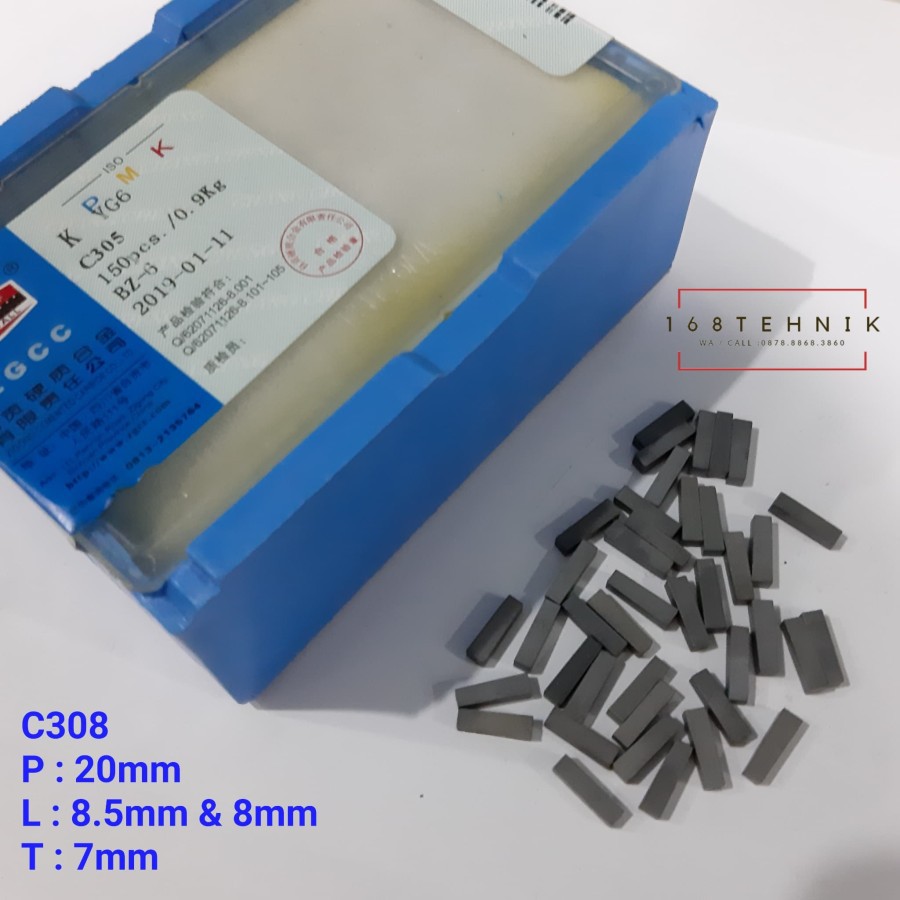 Mata Widia YG6 C308 Carbide Box / Pisau Widia C308 / YG-6 C308 / Baja Carbide Widia Bubut