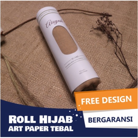 

Roll Label Pengikat Hijab Souvenir Makanan Pakaian Baju Cutting Lubang Tengah Desain Custom