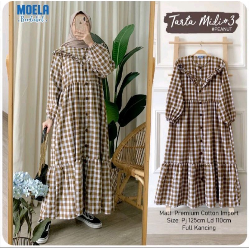 DASTER KOTAK KOTAK|DASTER MIDI DRESS|DASTER WANITA|DASTER MURAH TERBARU 2022