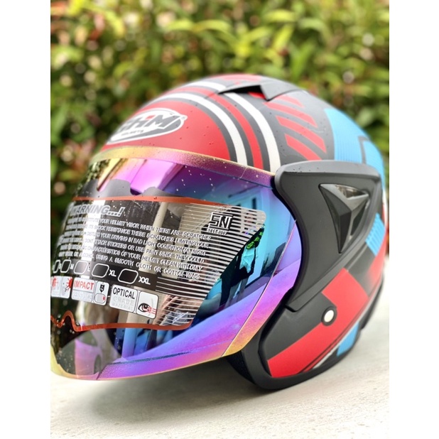 Helm Ghm Vista Half Face Motor Dewasa Pria Wanita Sni