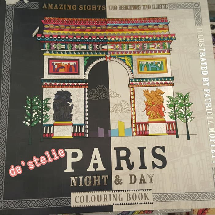 Coloring book adult Paris