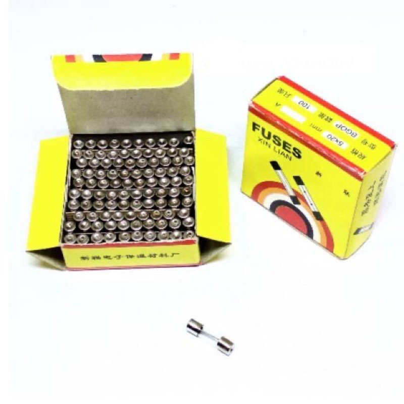 100pcs Fuse Sekring Kaca Tabung Kecil 3A