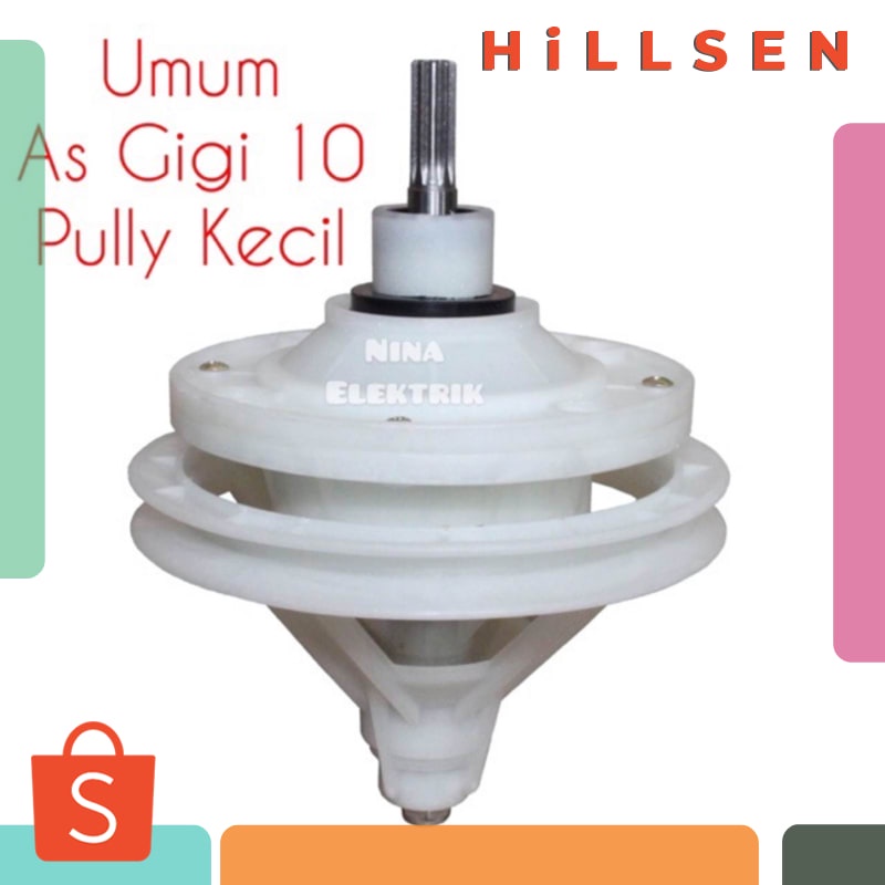 Gearbox Mesin Cuci Sharp / REDUCER SHARP AS GIGI 10 pully besar dan pully kecil