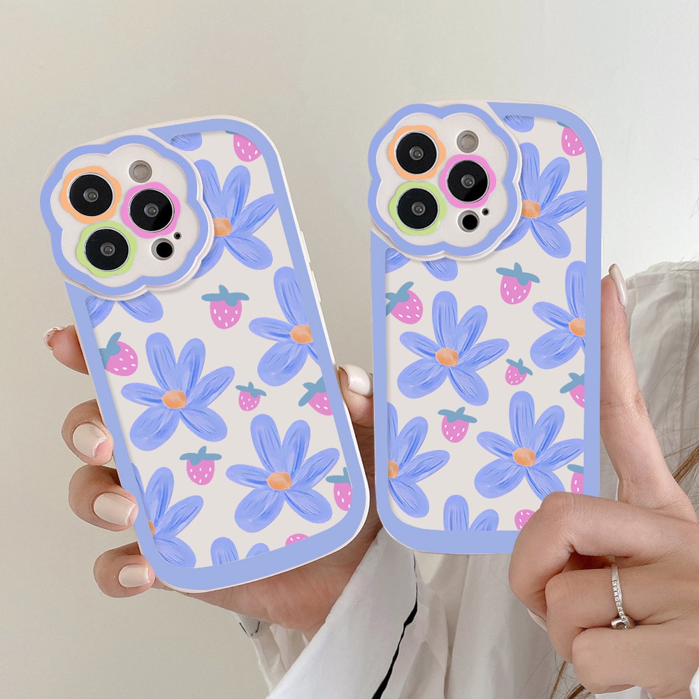 Soft Case Silikon Motif Bunga Untuk iPhone 11 Pro Max 12 Pro Max 13 Pro Max XR X XS Max