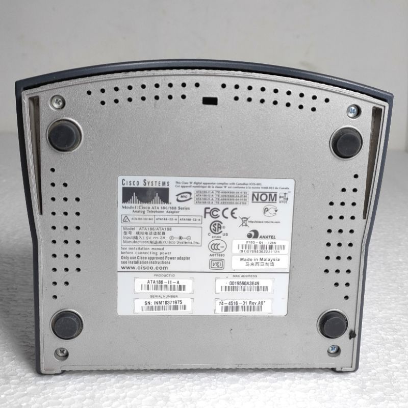 CISCO ATA 186 Analog Telephone Adaptor