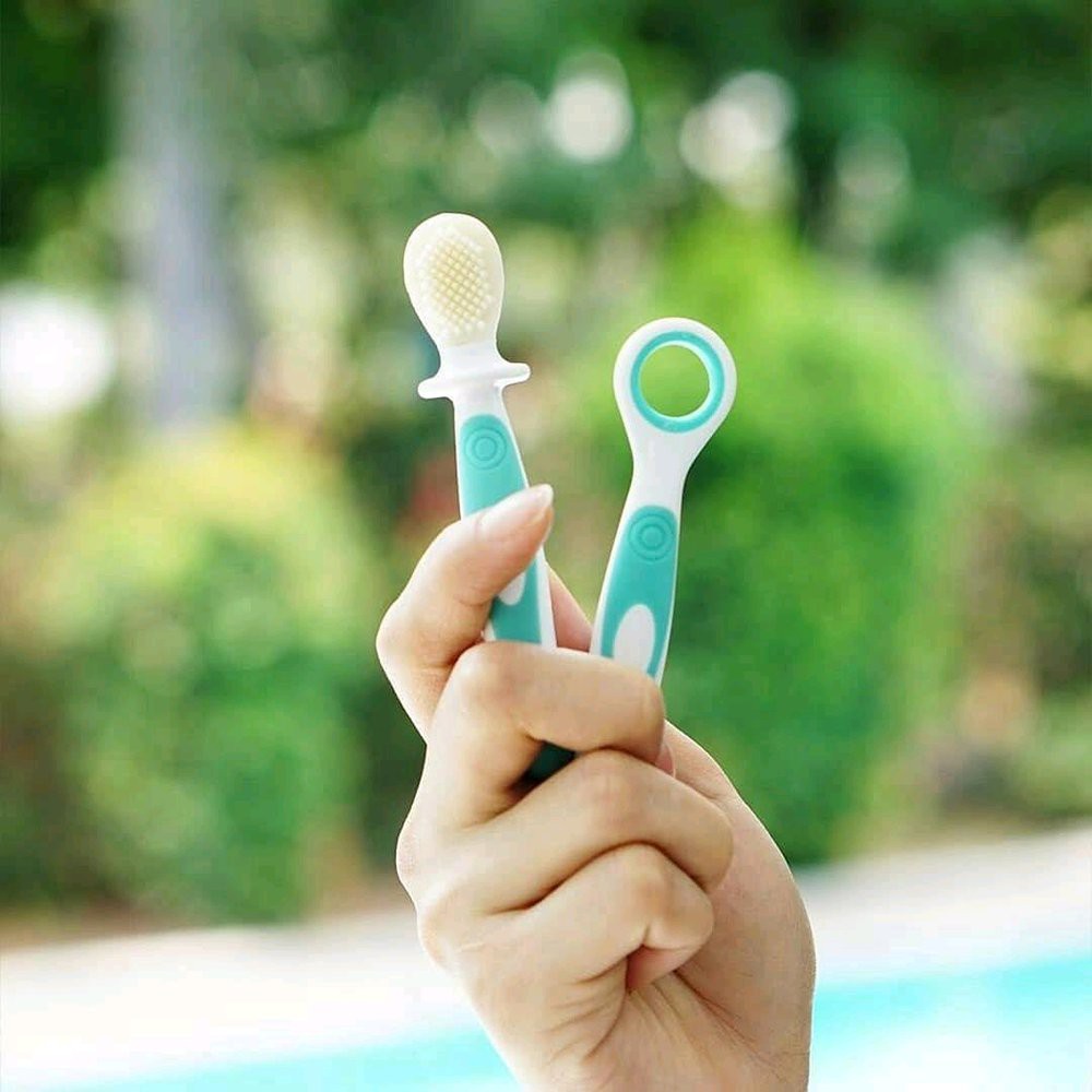 Little Baby Sikat Gigi dan Lidah Bayi toothbrush 2 in 1