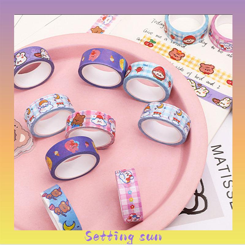 1 Pc Hewan Lucu Washi Tape Decor Masking Tape Jurnal Scrapbook Dekorasi DIY TN