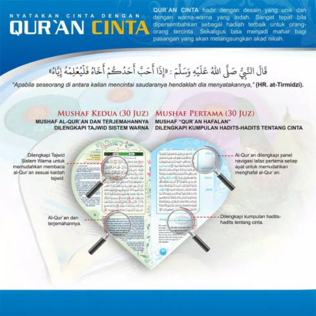 Qur'an Cinta /Qur'an Couple &quot;Cocok Untuk Hantaran Nikahan&quot;