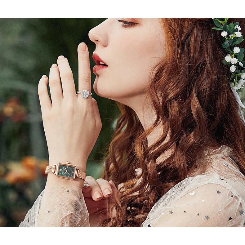 Jam tangan wanita Lola Rose stell strap rantai free packing kardus & bubble wrap