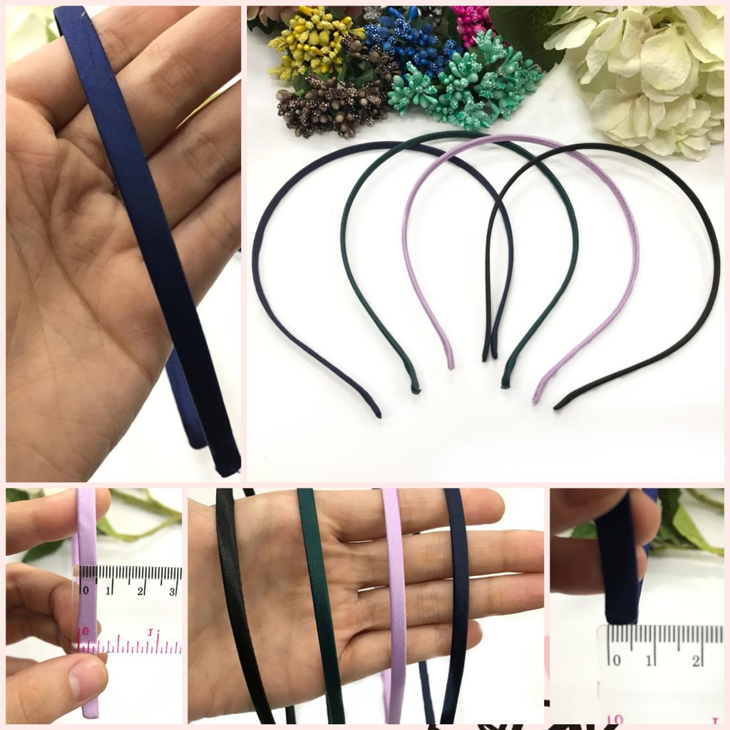 1 BUAH - 0,5 CM BANDO BESI BUNGKUS PITA SATIN