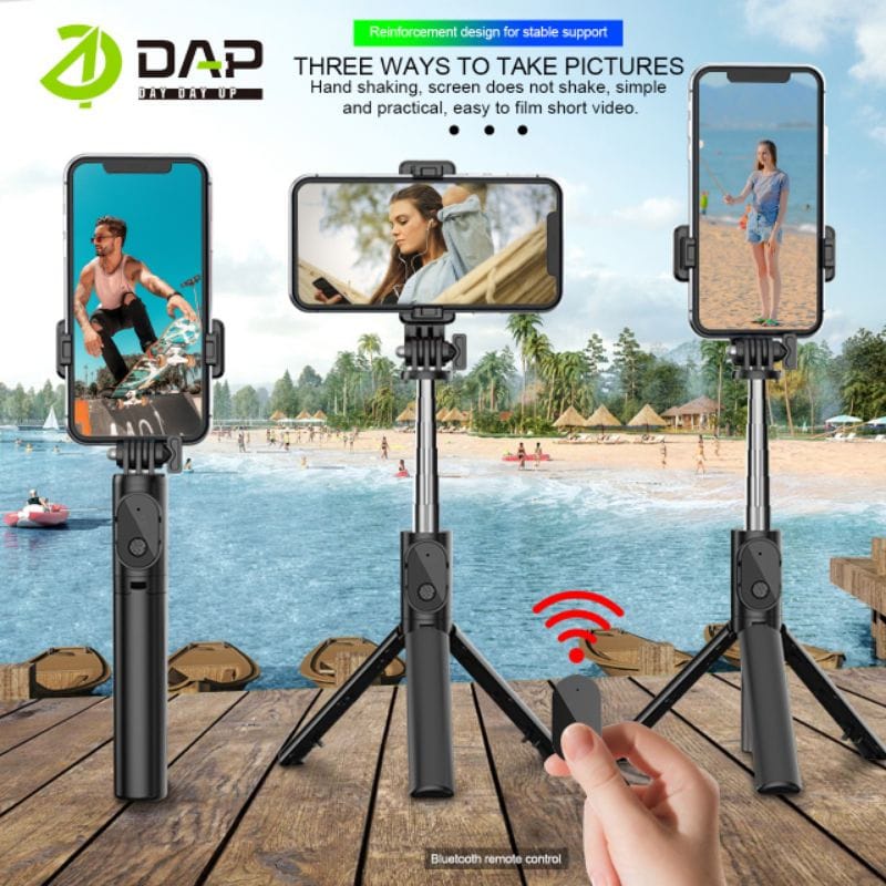 Tongsis Bluetooth DAP DH-P01 ORIGINAL Tongkat Selfie Wireless DAP DH-P01 ORIGINAL