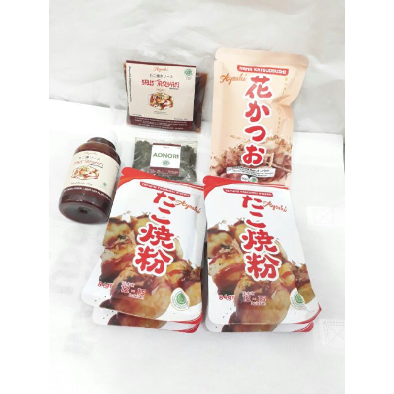 

1 PAKET BAHAN TAKOYAKI LENGKAP, HALAL MUI NYAMAN DIHATI