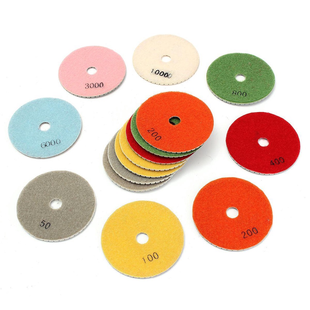 Populer Diamond Polishing Pads Kualitas Bagus Kit 16pcs Poles Marmer