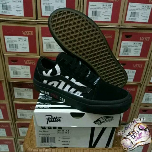 SEPATU VANS OLD SKOOL PATTA BLACK