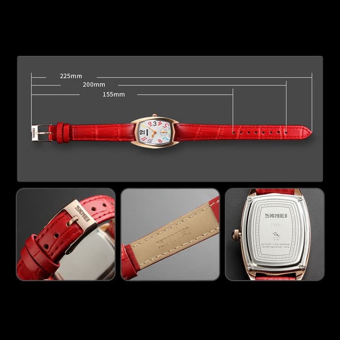 Jam Tangan Wanita Cewek SKMEI 1323 Original Anti Air - Putih Emas