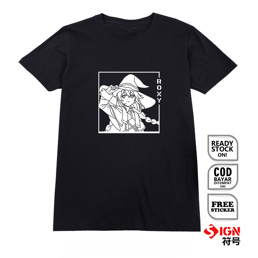 KAOS WAIFU ROXY MIGURDIA ANIME MANGA MUSHOKU TENSEI WIBU OTAKU RUDEUS BAJU JEPANG JAPAN CULTURE ERIS BOREAS ELINALISE DRAGONROAD SYLPHIETTE LIGHT NOVEL COSPLAY SIGN CLOTH