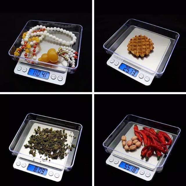 timbangan digital kopi emas bumbu dapur platform scale 2kg 0.1g akurat-silver