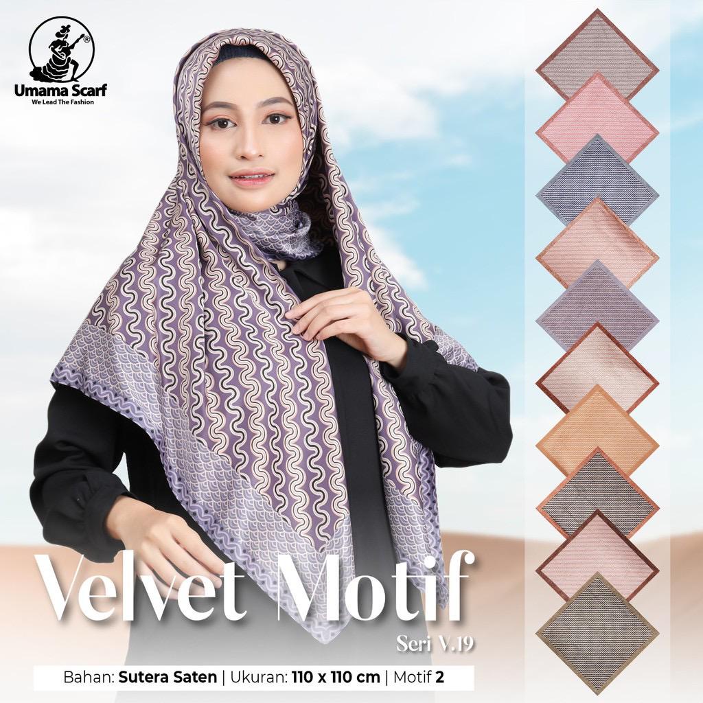 Segiempat Motif Hijab SILK OLIVIA MOTIF UMAMA 110x110 Butter Silk Velvet Motif-2