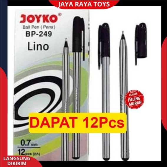 ( PROMO ) 12 PCS Pulpen / Ballpen Pen Joyko BP-249 Lino / Pena ( 1PAK )