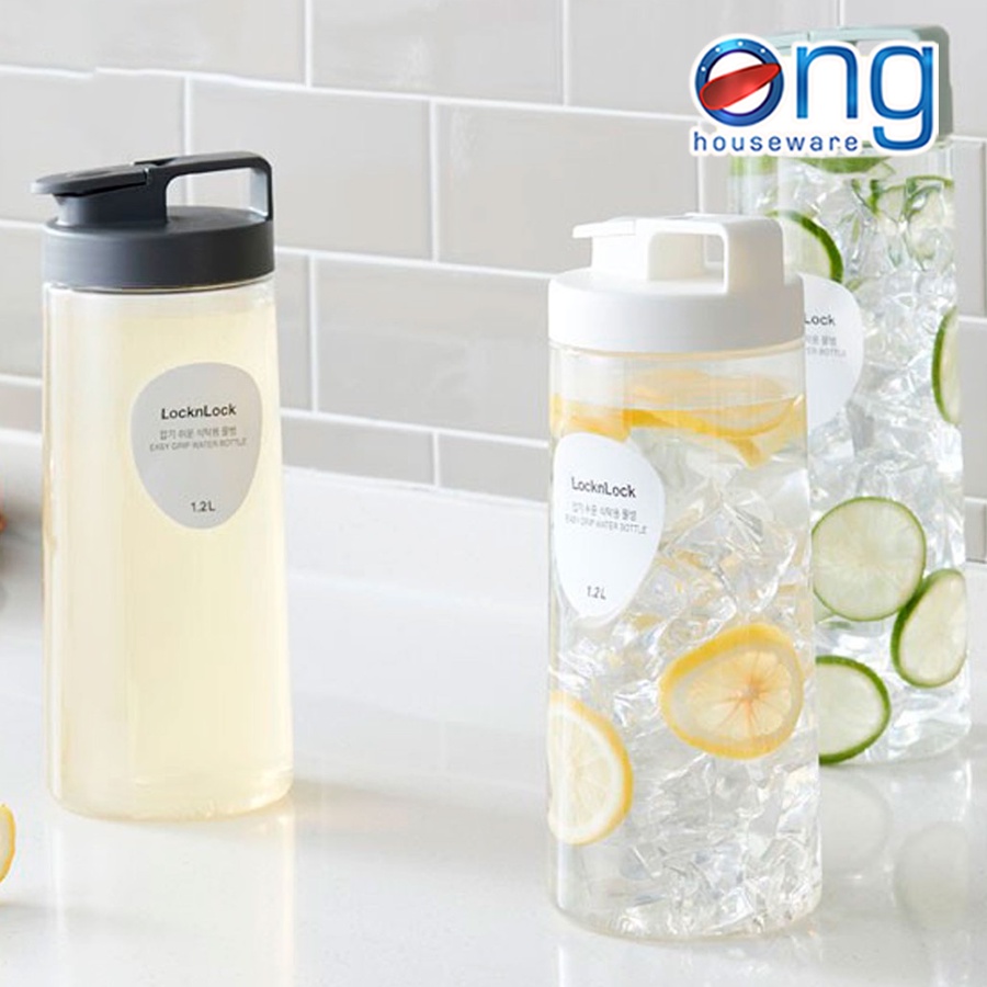 Botol Air Minum Easy Grip Water Bottle Transparan 1,5L 1,2L 1.5L 1.2L Lock n Lock HAP814 HAP813 GRY/WHT Lock & Lock