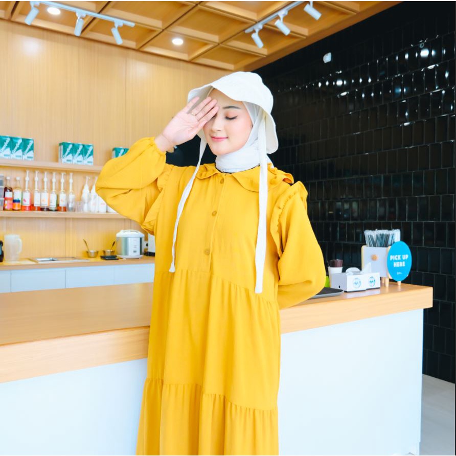 (MSB) GAMIS VIVY MIDI DRESS REMAJA WANITA CRINCLE AIRFLOW